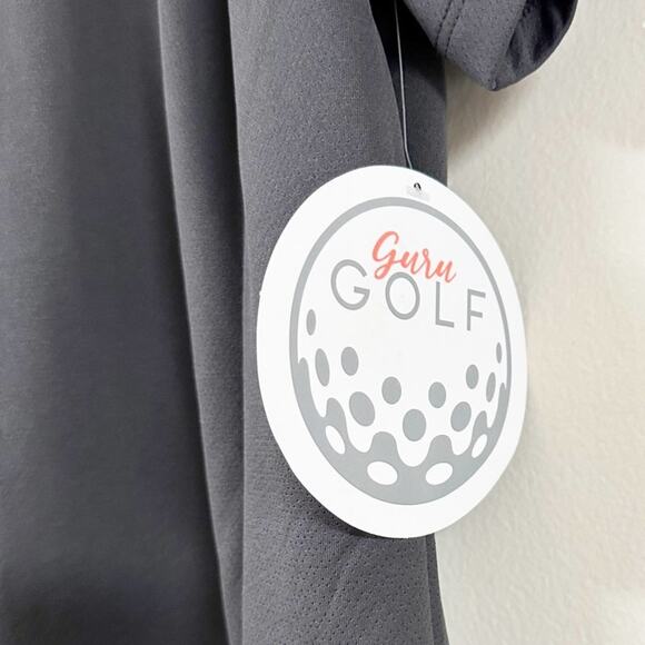 GURU GOLF Top Womens Size Large Gray Short Sleeve Activewear - Picture 4 of 6